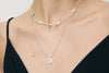 OLIO E ACETO Pure Silver Agate Planet Pearl Chain OA08N08